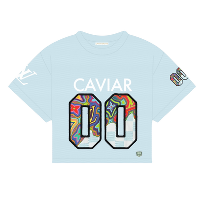 ABSTRACT CAVIAR MESH SHIRT | BLUE