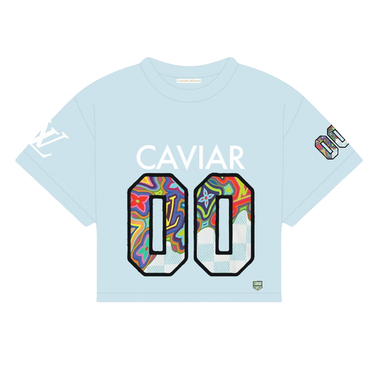 ABSTRACT CAVIAR MESH SHIRT | BLUE