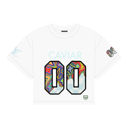 ABSTRACT CAVIAR MESH SHIRT | WHITE